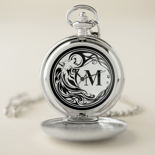 Tribal Wolf Pocket Watch (Inside)