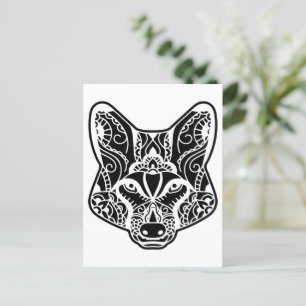 Tribal WOLF Postcard