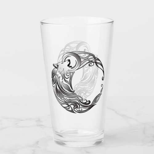 Tribal Wolf _ Shaded Glass