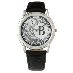 Tribal Wolf - Shaded Monogram Watch