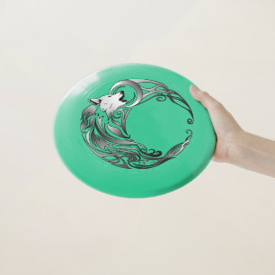 Tribal Wolf - Shaded Wham-O Frisbee