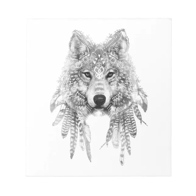 Tribal Wolf Spirit Notepad Zazzle