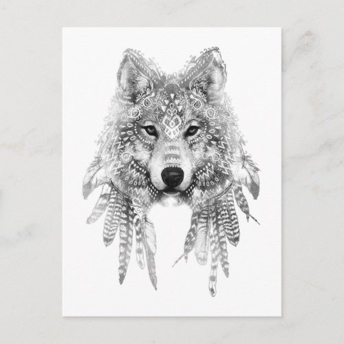 Tribal Wolf Spirit Postcard