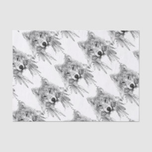 Tribal Wolf Spirit Tissue Paper