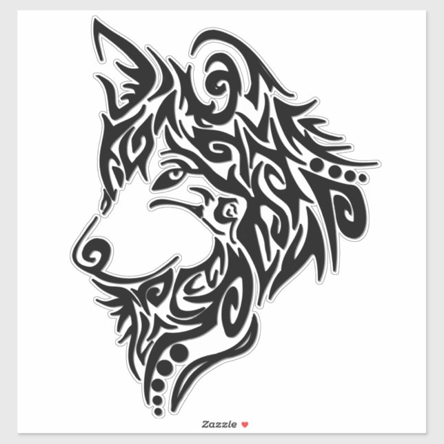 Tribal Wolf Sticker (Sheet)