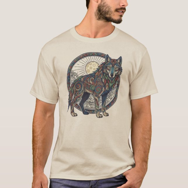 Tribal Wolf T-Shirt (Front)