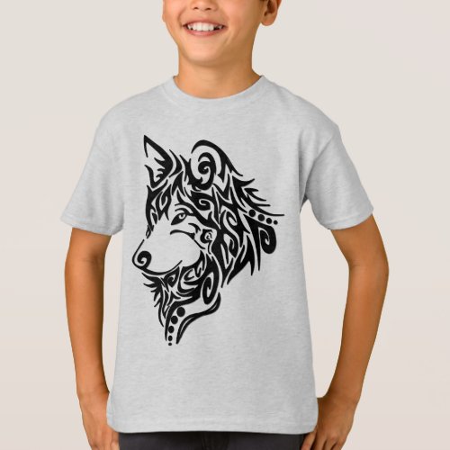 Tribal Wolf T_Shirt