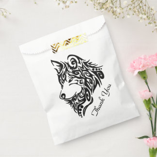 Tribal Wolf Thank You Favor Bag