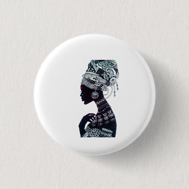 Tribal Women Button (Front)