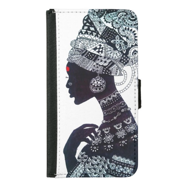 Tribal Women Design Samsung Galaxy Wallet Case (Front)