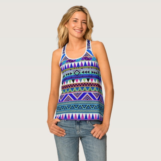 Tribal/Women's All-Over Print Racerback Tank Top (Front Full)