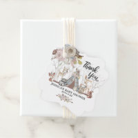 Tribal Woodland Animals Baby Shower Thank You Girl Favor Tags