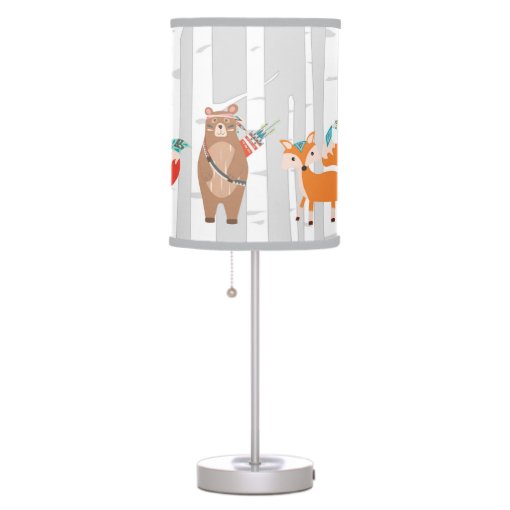 Tribal Woodland Animals Nursery Lamp Zazzle