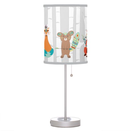 Tribal Woodland Animals Nursery Lamp Zazzle