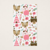 Tribal Woodland Wild One Baby Shower Diaper Ticket (Back)