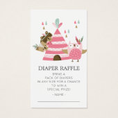 Tribal Woodland Wild One Baby Shower Diaper Ticket (Front)