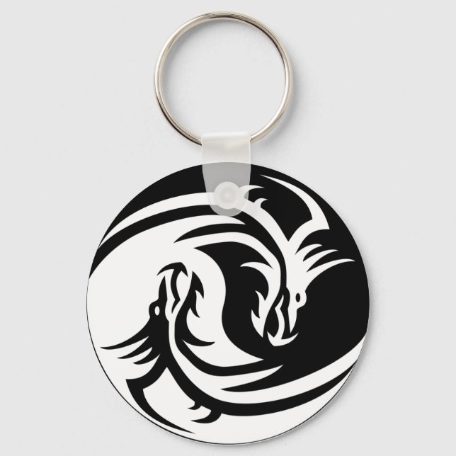 Tribal Yin Yang Keychain (Front)