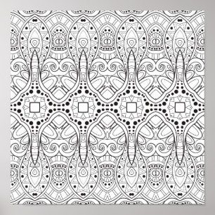Tribal Zendoodle Design 2 Poster