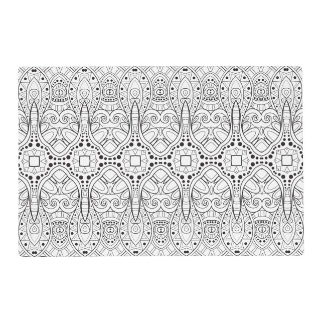 Tribal Zendoodle Design Placemat (Front)