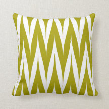 Tribal Zigzag Spike Pattern Chartreuse Green