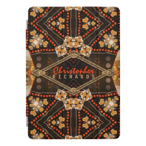 Tribangle Batik Tribal Fusion Custom Text iPad Pro Cover