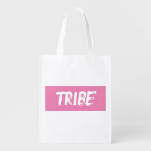 Tribe Double Pink Grocery Bag