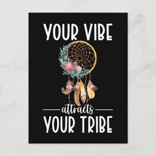 Tribe Dreamcatcher Inspirational Quote Postcard