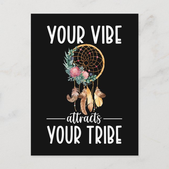 Tribe Dreamcatcher Inspirational Quote Postcard (Front)