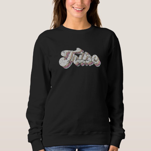 Tribe Retro Bride Cute Bridesmaid Bachelorette Par Sweatshirt (Front)