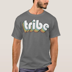 Tribe Retro Rainbow Typography Faded Style T-Shirt