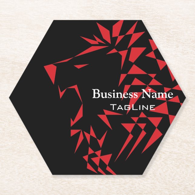 Tribe Roar Lion Solid Paper Coaster (Front)