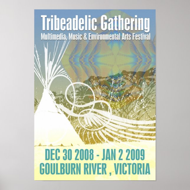 TRIBEADELIC NEW YEAR 2009 GATHERING MINI POSTER (Front)