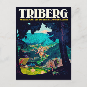 Triberg im Schwarzwald, view from the black forest Postcard