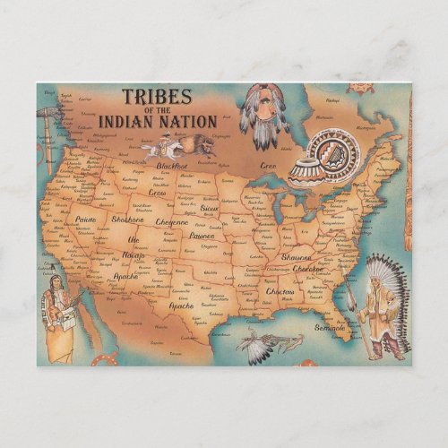 Tribes of the Indian Nation Postcard