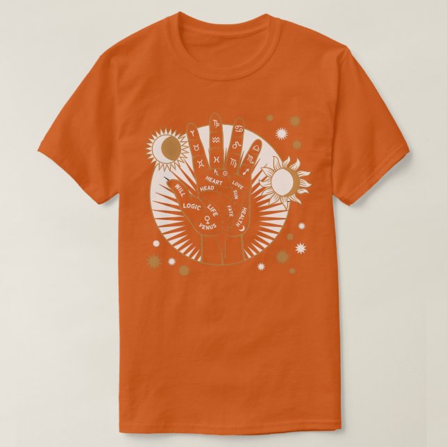Triblend Moon amp Sun Magical Art T-Shirt (Design Front)