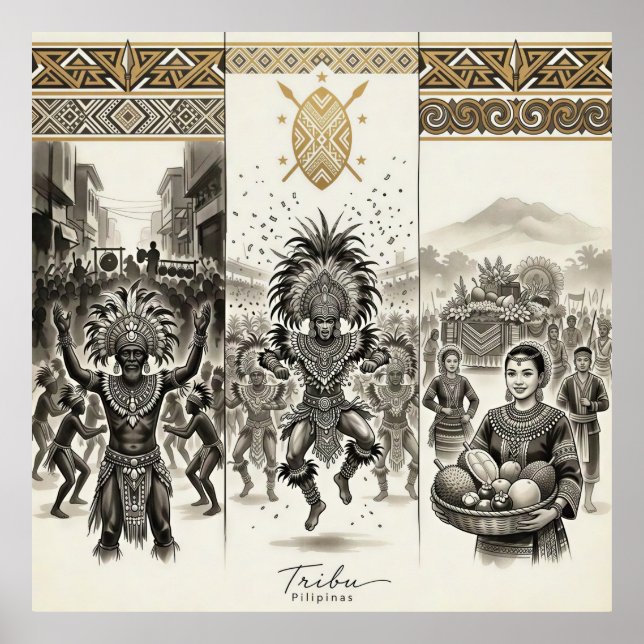 Tribu-Ati-Atihan · Dinagyang · Kadayawan Poster (Front)