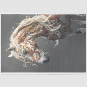 Tribunal Indian Painted Horse Series Decoupage Tissue Paper