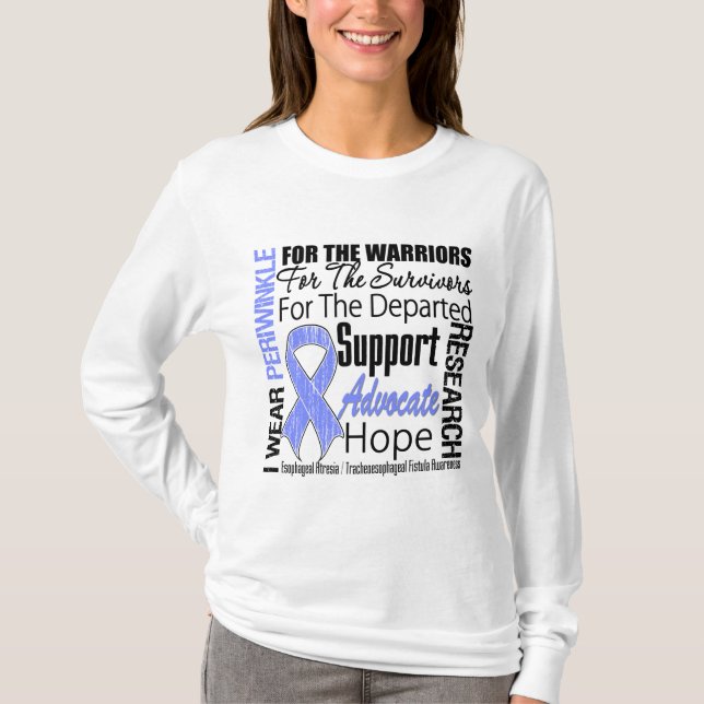 Tribute Esophageal Atresia I Wear Periwinkle T-Shirt (Front)