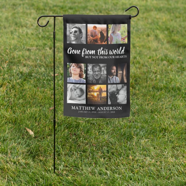 Tribute Family Photo Collage Memorial  Garden Flag (In SItu)