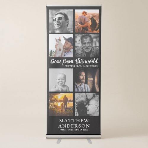 Tribute Family Photo Collage Memorial Remembrance Retractable Banner