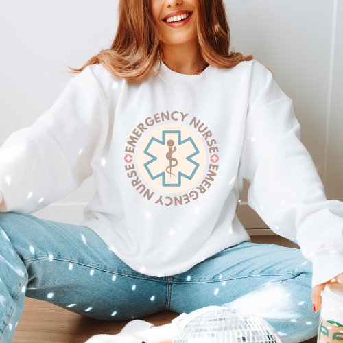 Tribute for Emergency Nurses with star of life Sweatshirt