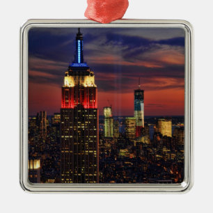 Tribute In Light Sept 11, World Trade Cntr ESB #1 Metal Ornament