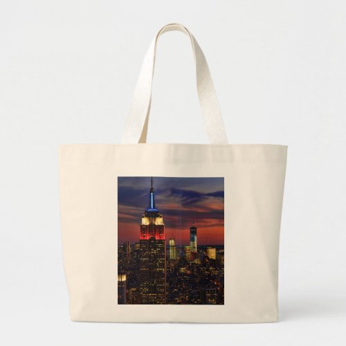 Tribute In Light Sept 11 World Trade Cntr ESB 2 Large Tote Bag
