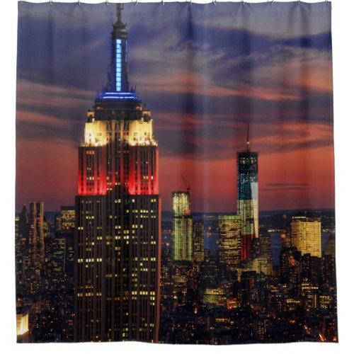 Tribute In Light Sept 11 World Trade Cntr ESB 2 Shower Curtain