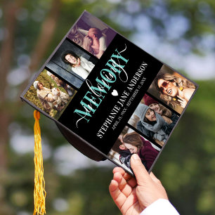 Tribute 'In Loving Memory' Photo Collage Memorial  Graduation Cap Topper
