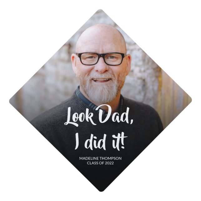 Tribute Keepsake In loving Memory Photo Graduation Cap Topper (Front)