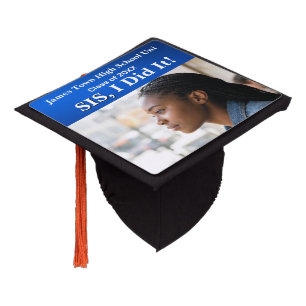 Tribute Keepsake In Memory of Sister Photo Graduation Cap Topper