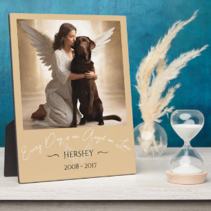 Tribute Loss of Chocolate Lab Angel Illustration  Plaque