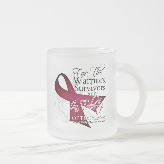 Tribute - Multiple Myeloma Frosted Glass Coffee Mug (Right)