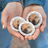 Modern Funeral Memorial Photo Button